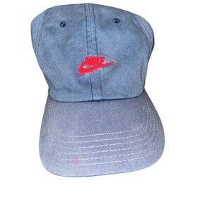 Nike Heritage86 Adjustable Hat Faded Navy Blue Red Swoosh Dad Cap